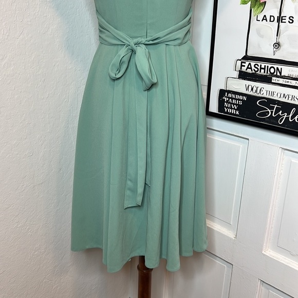 Gal Meets Glam Seraphina Mint Green Midi Dress Size 2P - Picture 6 of 8